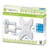 Techly Uchwyt ścienny LCD/LED 19-37cali, podwójne ramię, regulowany, biały